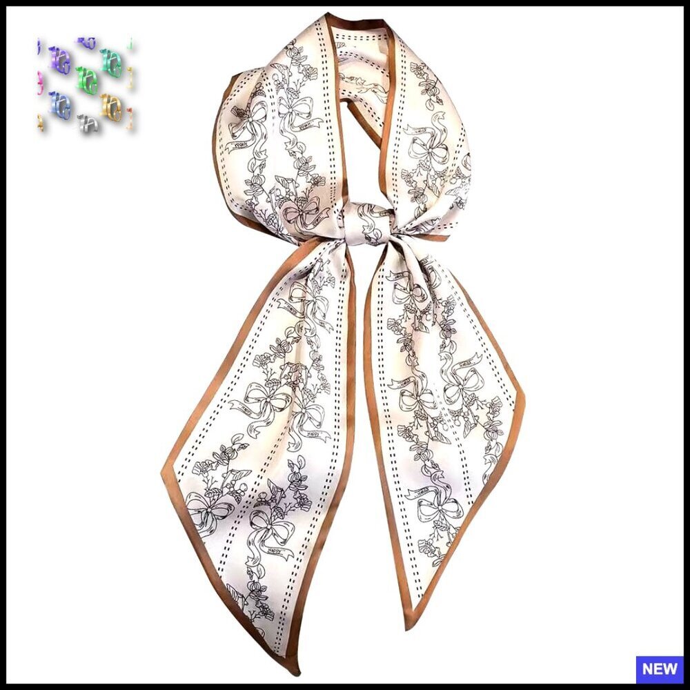 Satin Fashion Scarf Elegant Multi-Purpose Accessory Head Neck Bag Wrap